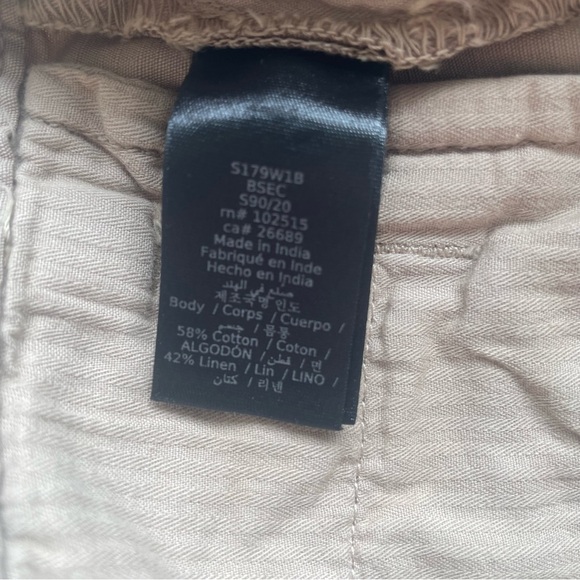 John Varvatos USA Linen Blend Flat Front Khaki Shorts - Picture 7 of 9